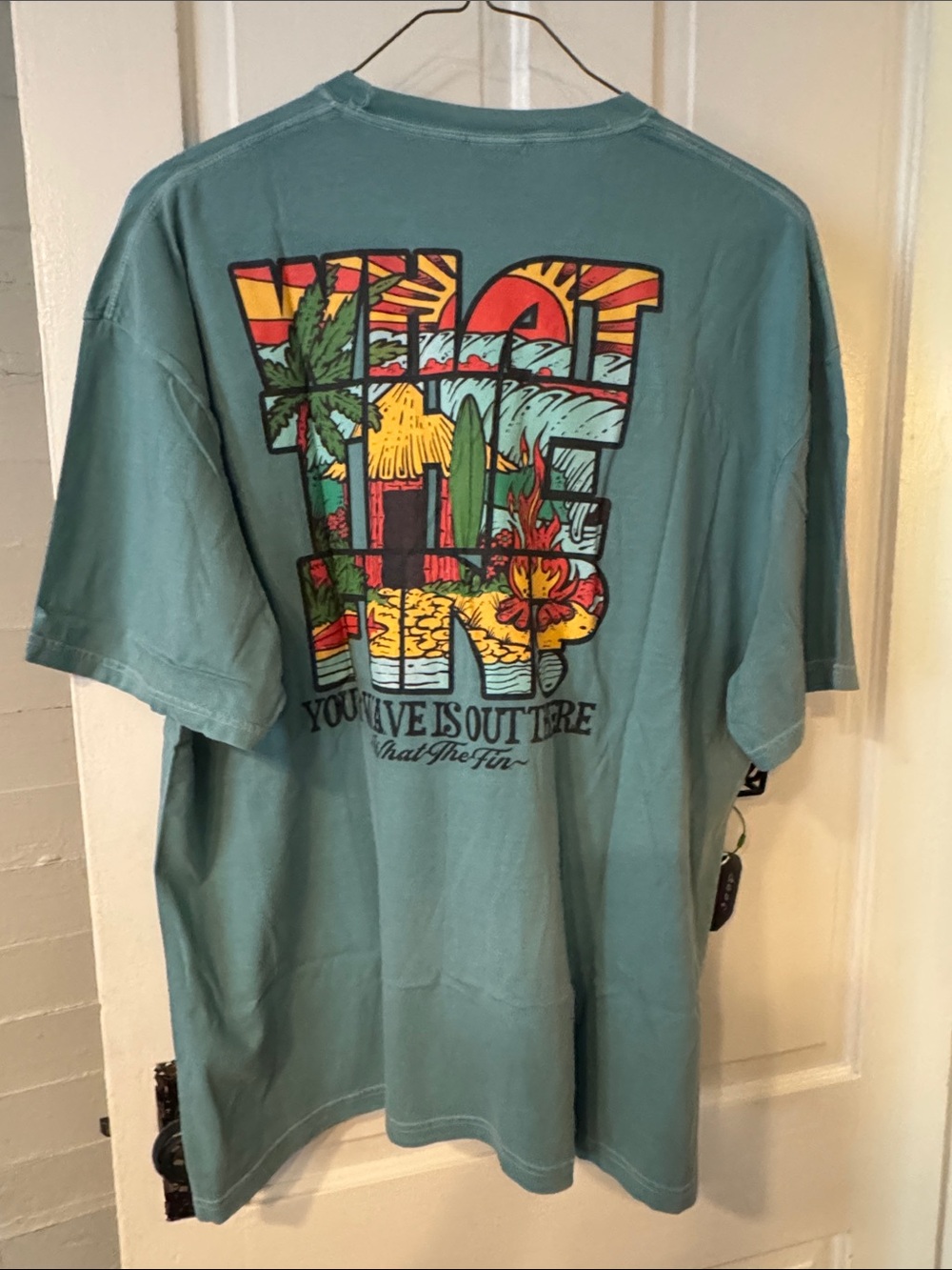 Men's Teal Surf Graphic Short Sleeve Tee